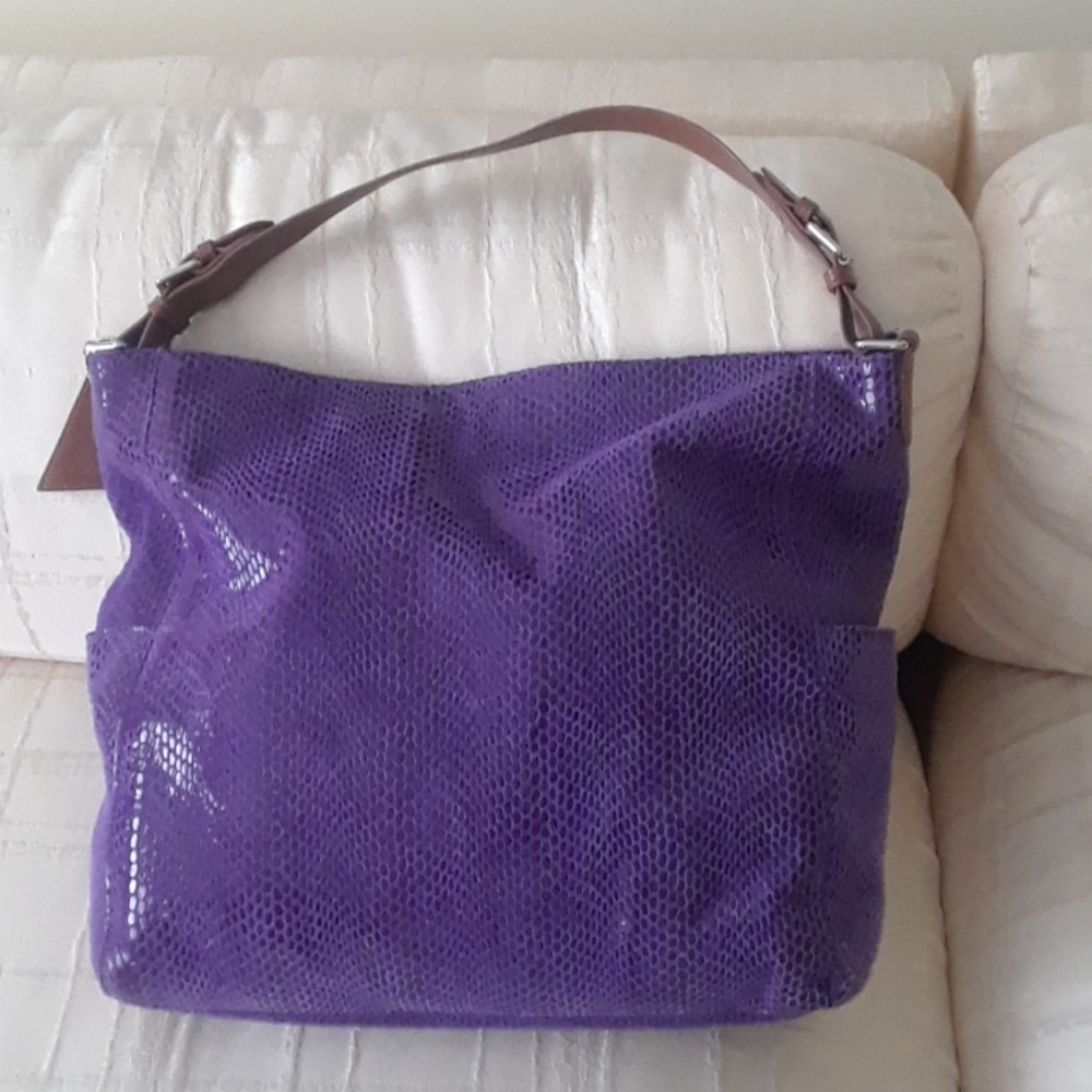 Leather/Suede purple purse